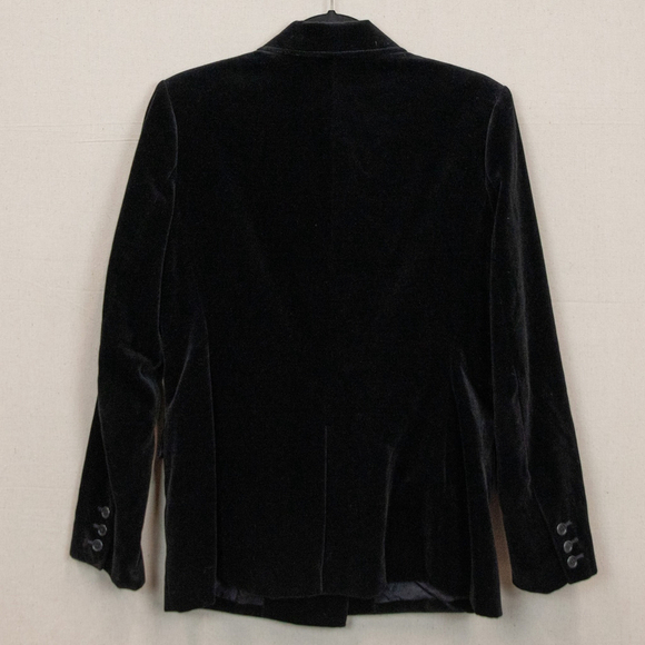 Gap black velvet double breasted blazer-8 - Picture 4 of 4